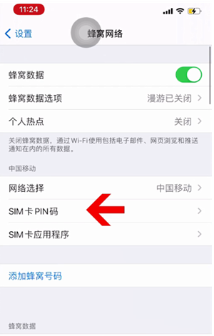 斗门苹果14维修网分享如何给iPhone14的SIM卡设置密码 