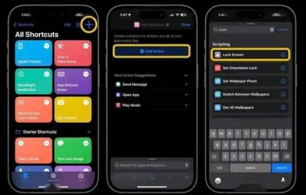 斗门苹果14锁屏维修店分享iPhone14升级iOS16.4后如何创建锁屏快捷方式 