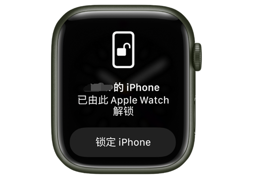 斗门苹果手机维修分享用 AppleWatch 解锁配备面容 ID 的 iPhone方法 